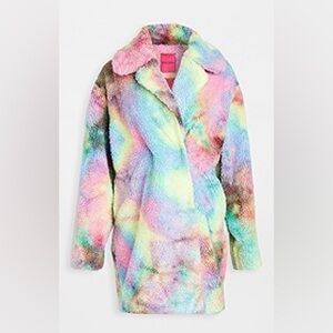 IRENEISGOOD NWT Tie Dye Teddy Coat - Sz Small